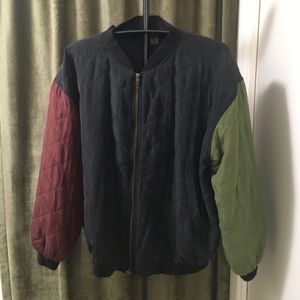 Vintage silk baseball jacket 1980s Robert Stock